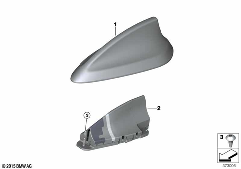 Single Parts Antenna for 2017 BMW BMW ALPINA B7 #0