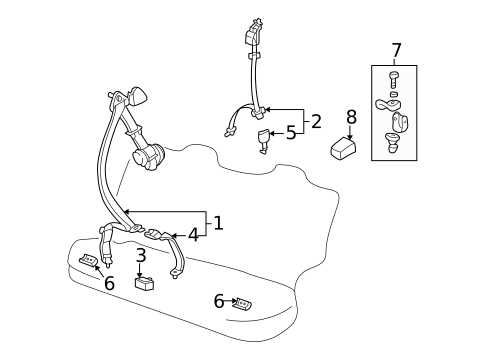 Seat Belt for 2005 Kia Optima #1