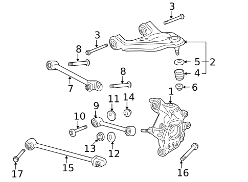 Rear Suspension for 2012 Acura TL #1