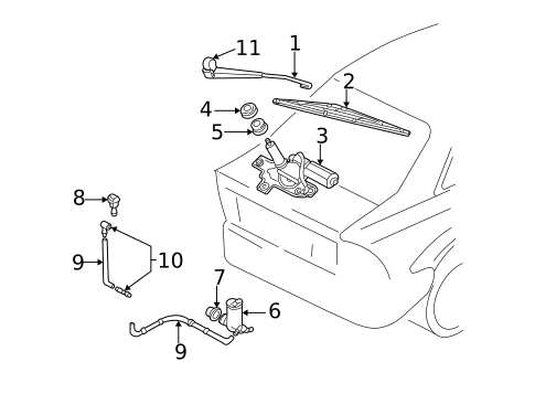 Wiper & Washer Components for 2004 Ford Focus #1