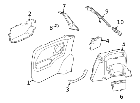 Interior Trim - Quarter Panels for 2003 Land Rover Freelander #0
