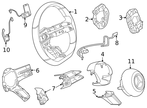 Steering Wheel & Trim for 2025 Mercedes-Benz CLE300 #5