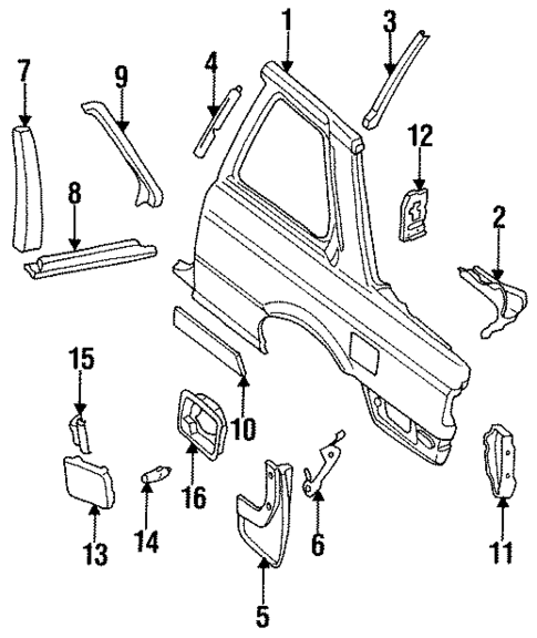 Outer Components for 1988 Nissan Sentra #1