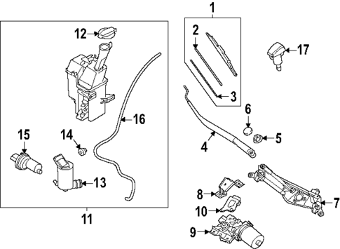 Wiper & Washer Components for 2025 Kia K4 #0