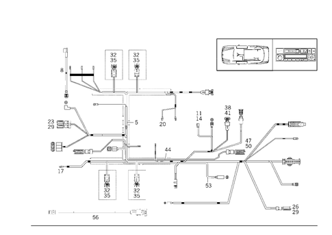 Cable Harness for Radio, Loudspeaker and CD-Player for 1998 Mercedes-Benz E430 #0