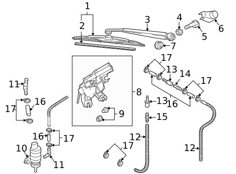 Wiper & Washer Components for 2007 Audi A4 Quattro #1