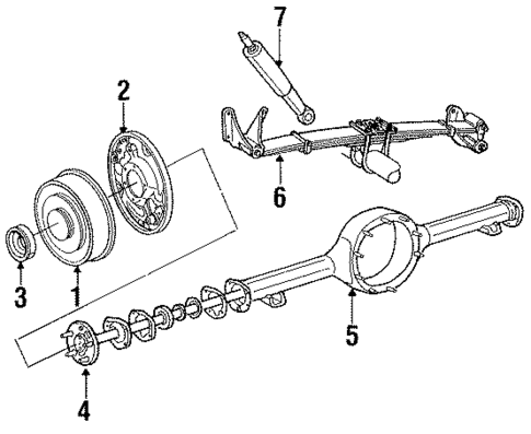 Rear Suspension for 1988 Ford E-350 Econoline #0