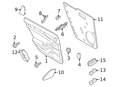 Interior Trim - Rear Door for 2023 Porsche Taycan #0