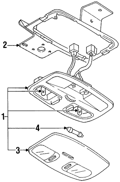 Overhead Console for 1994 Mazda MX-6 #0