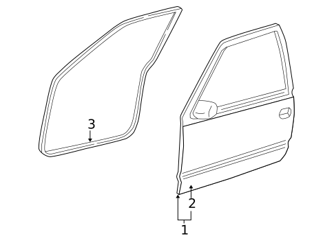 Door & Components for 2002 GMC Yukon #2