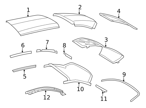 Top & Components for 2012 Chrysler 200 #1