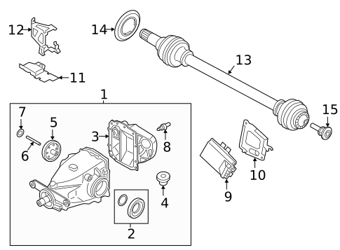 Axle & Differential for 2023 BMW 330i #17