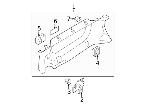 Interior Trim - Quarter Panels for 2007 Subaru Forester #0