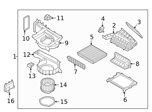 Blower Motor & Fan for 2019 Kia K900 #0