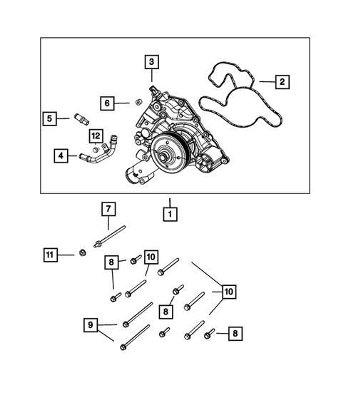 Water Pump and Related Parts for 2014 Ram 1500 #2