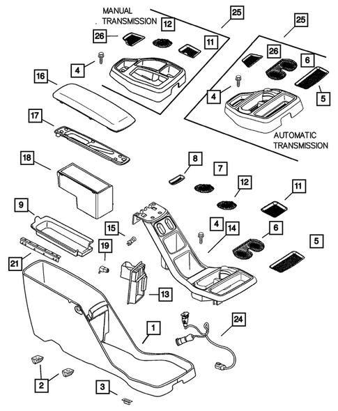 Consoles for 2001 Dodge Dakota #0