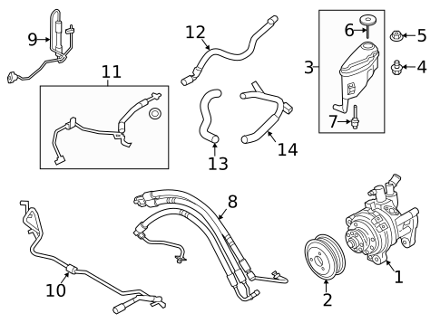 Pump & Hoses for 2013 BMW 550i GT #1