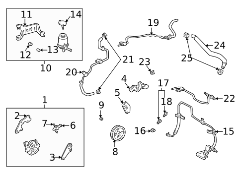 Pump & Hoses for 2002 Toyota Highlander #0