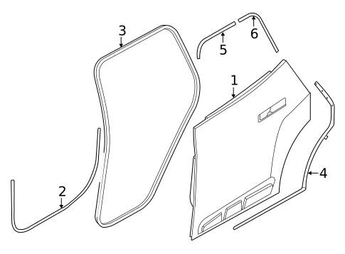 Door & Components for 2024 BMW 330i #12