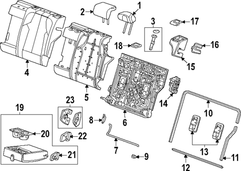 Rear Seat Components for 2024 Honda Prologue #0