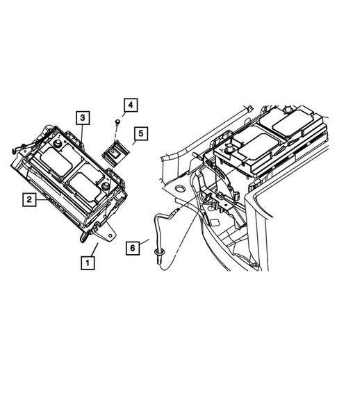 Battery, Battery Tray and Cables for 2008 Dodge Challenger #0