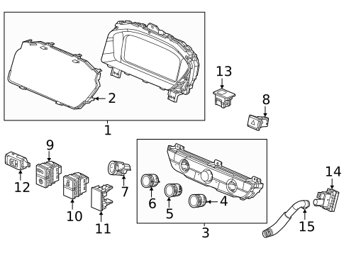 Headlamp Components for 2022 Honda Civic #1