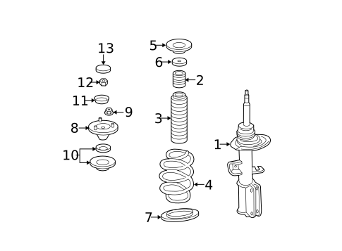 Struts & Components for 2000 BMW X5 #1