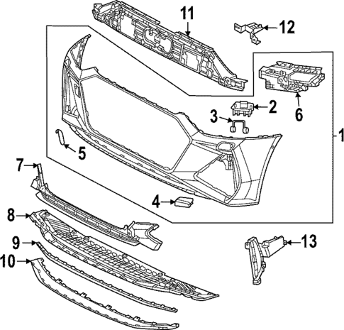 Bumper & Components - Front for 2025 Audi RS7 Sportback #0