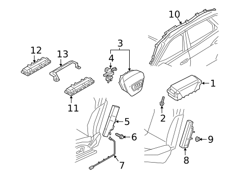 Air Bag Components for 2021 Audi e-tron Quattro #0