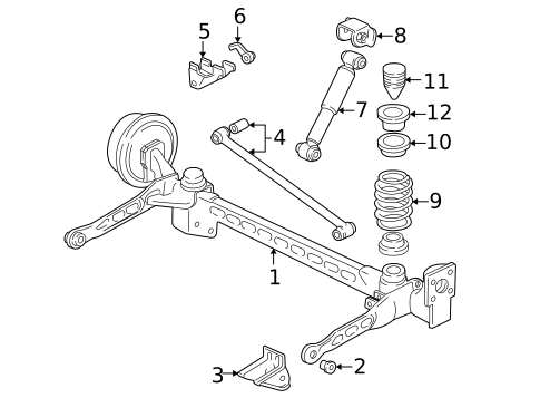Rear Suspension for 1999 Pontiac Montana #0