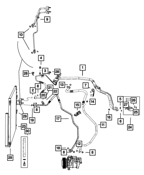 Air Conditioner and Heater Plumbing for 2018 Ram 1500 #1