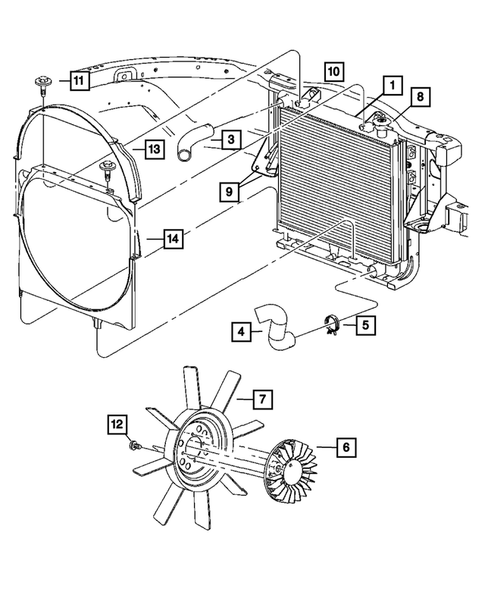 Radiator and Related Parts for 2006 Dodge Dakota #0