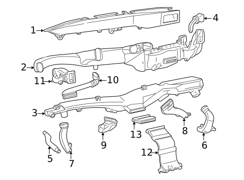 Ducts for 1999 GMC Savana 2500 #0