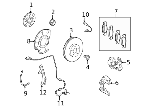 Brake Components for 2009 Mercedes-Benz CL 550 #1