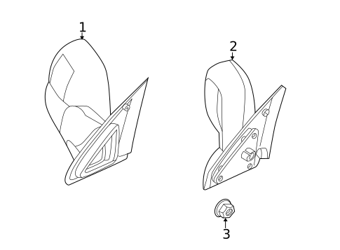 Outside Mirrors for 2003 Dodge Ram 3500 #0