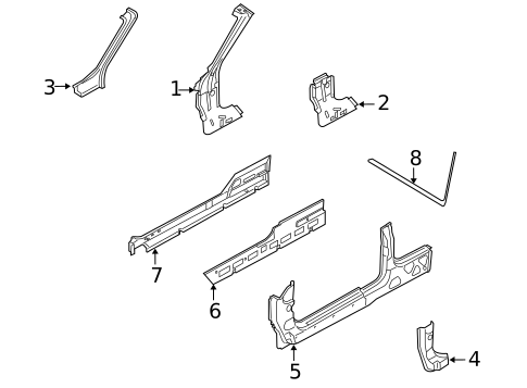Hinge Pillar for 2008 Saab 9-3 #1