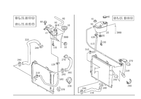 Expansion Tank, Mounting and Hoses for 2003 Mercedes-Benz SLK320 #0