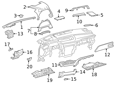 Instrument Panel Components for 2025 Lexus UX300h #1