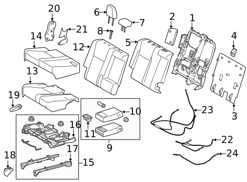 Second Row Seats for 2019 Toyota Highlander #1