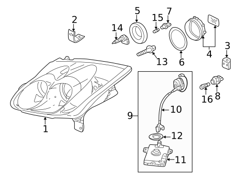 Headlamp Components for 2002 Acura NSX #0