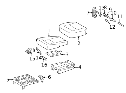 Rear Seat Components for 2005 Mercedes-Benz G55 AMG #2