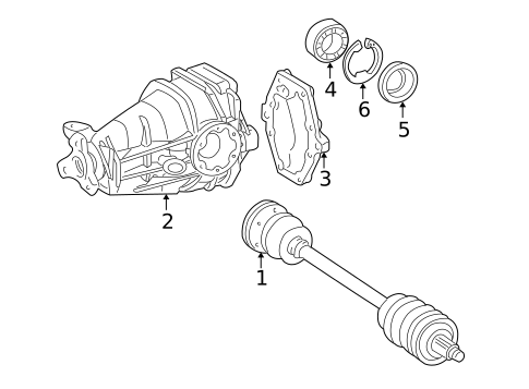 Axle & Differential for 2002 Mercedes-Benz C 230 #0