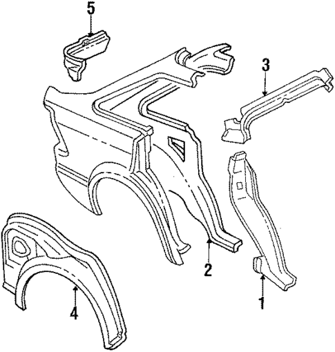 Inner Structure & Rails for 1985 Mercury Lynx #2