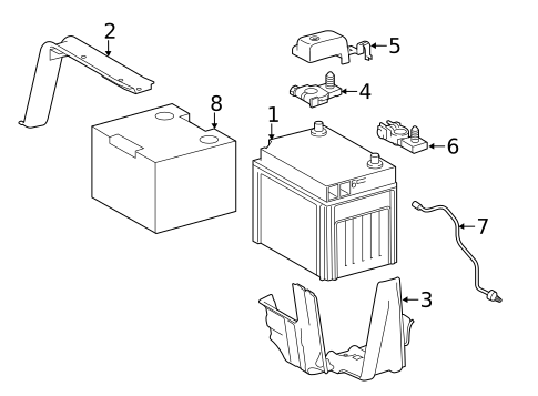 Battery for 2018 Toyota Highlander #1