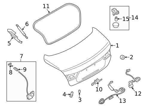 Lid & Components for 2019 INFINITI Q50 #0