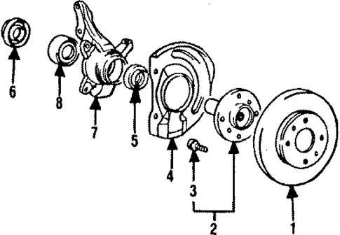 Front Brakes for 1985 Mitsubishi Galant #0