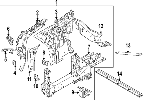 Structural Components & Rails for 2023 Genesis Electrified GV70 #0
