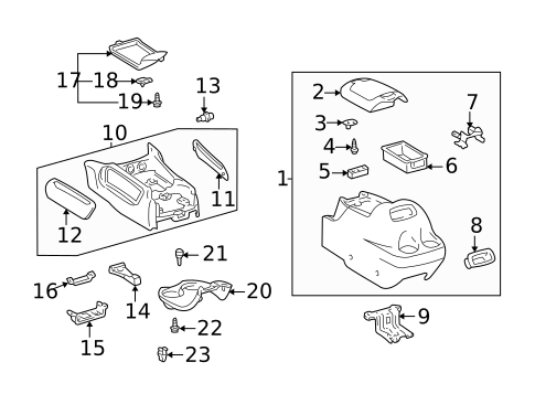 Center Console for 2006 Toyota Tundra #1