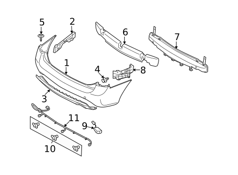 Bumper & Components - Rear for 2009 Kia Rondo #0