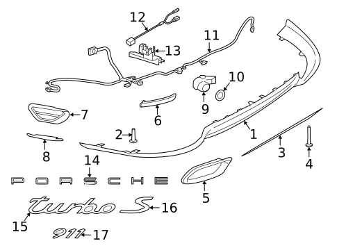 Bumper & Components - Rear for 2016 Porsche 911 #3